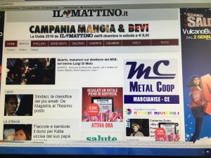 Metalcoop – Prima pagina “Il Mattino”